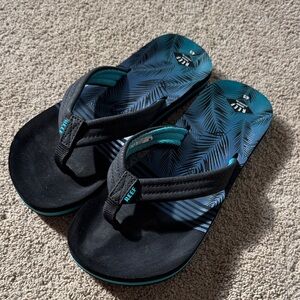 Reef Black and Teal Flip Flops
